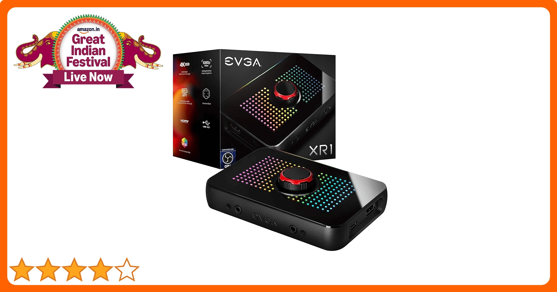 Amazon.in: Buy EVGA XR1 Capture Card, Certified for OBS, USB